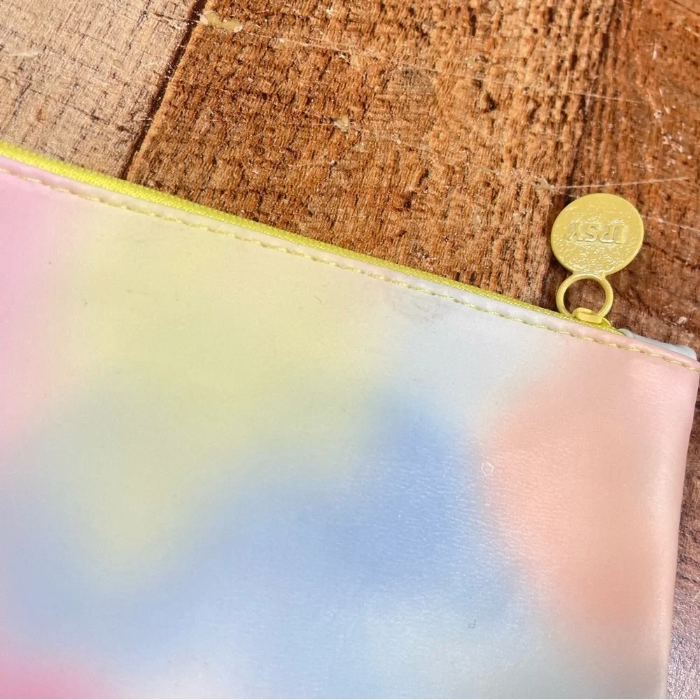 Ipsy Marble Pastel Watercolor Soft Pink Girly Feminine Makeup Bag Bundle